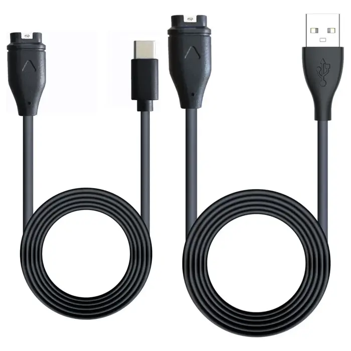 Câble de chargement USB compatible avec Garmin Vivoactive 5 4 4S 3 Quatix 7 6 6X 5 Remplacement du chargeur de montre intelligente USB-C.
