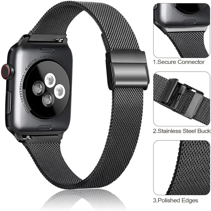 Bracelet milanais mince pour Apple Watch Ultra 3/2 49mm S11-10 42mm 46mm