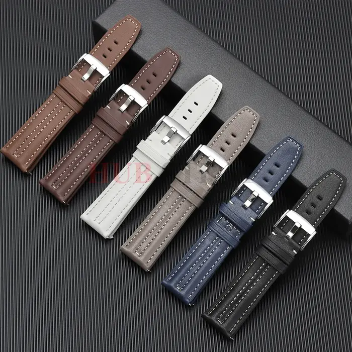 Bracelet de montre en cuir vintage 22 mm