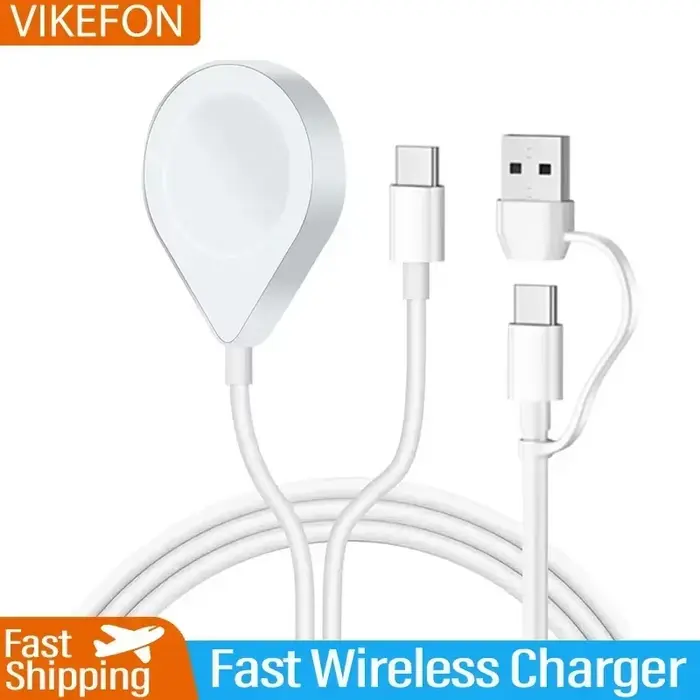 Câble USB C 3 en 2 pour chargeur Apple Watch