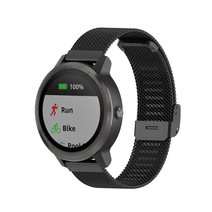 Bracelet de poignet en métal pour Garmin Forerunner 165 265 255 255S 265S 55 Venu 3S 3 2S 2 Plus Vivoactive 5 4 4S