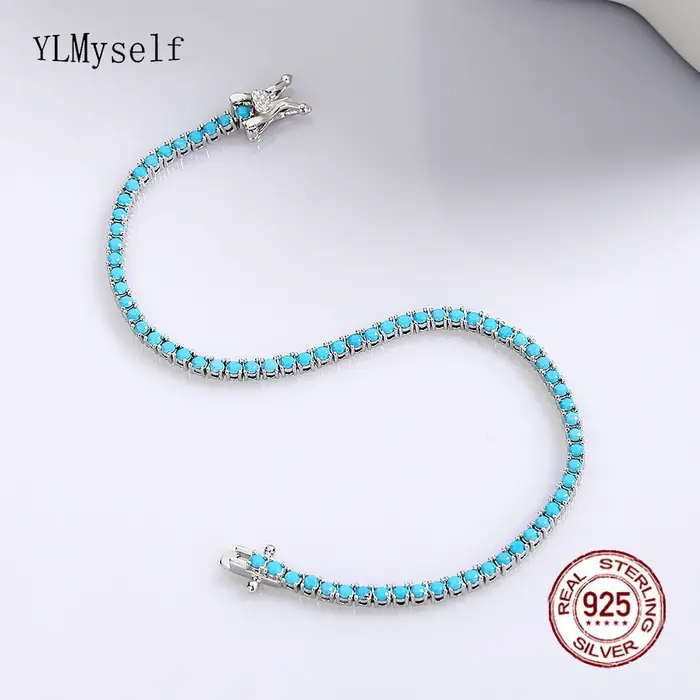 Bracelet de Tennis en argent pur 2 mm