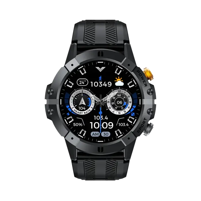 Montre connectée robuste pour l'extérieur - Suivi de santé avec synchronisation sans fil, plus de 10