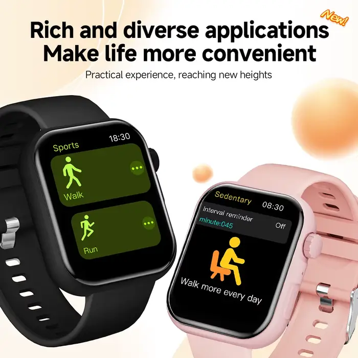 Nouvelle Montre Connectée Multilingue avec Fond d'écran Personnalisable