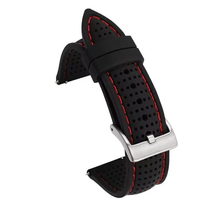 Bracelet de montre en caoutchouc de Silicone souple, 20mm 22mm 24mm, pour hommes et femmes, Sport, é