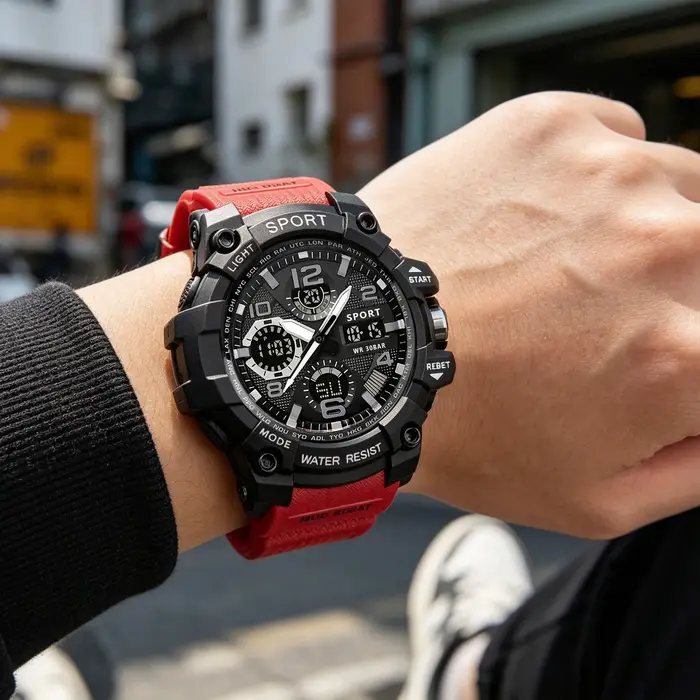 Montre électronique polyvalente pour hommes jeunes, montre multifonctionnelle pour étudiants - Un bon choix pour offrir à des amis et à la famille