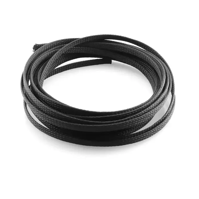 Gaine tressée extensible en l'horloge, manchon en treillis métallique flexible, noir pour TV, audio, cordons PC, protection contre les animaux domestiques, ChFuk, 3m, 9,85 pieds