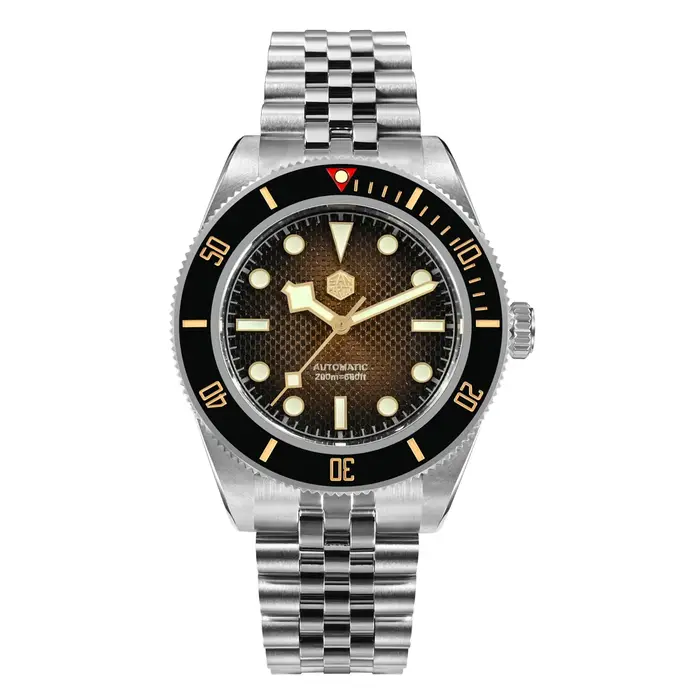 San Martin-Montre de Plongée de Luxe pour Homme, Cadran Gaufré NH35, existent, Mécanique, en Acier I