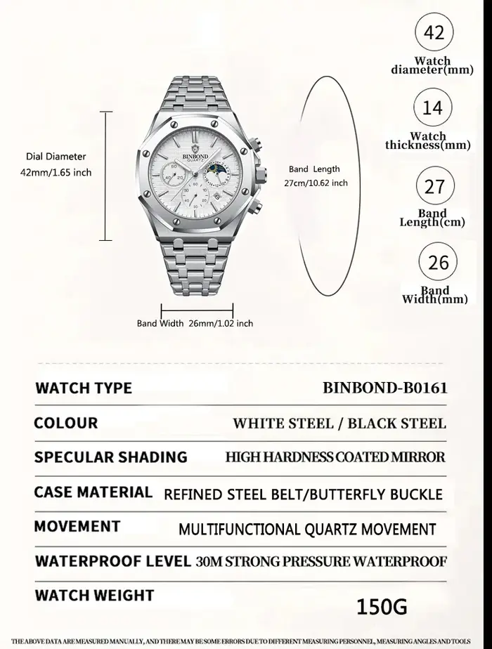 BINBOND qualité hommes montre de luxe haute homme Quartz montre-bracelet étanche lumineux Date en acier inoxydable
