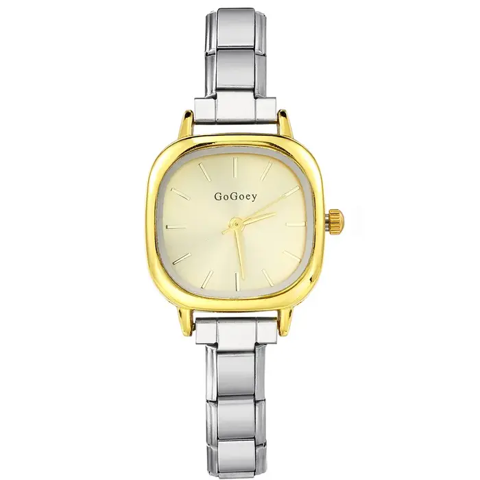 Montre à Quartz carrée pour hommes et femmes, Design Chic, minimaliste, bracelet en acier inoxydable