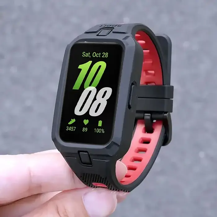 Bracelet et coque en silicone 2 en 1 pour montre connectée Samsung Galaxy Fit 3