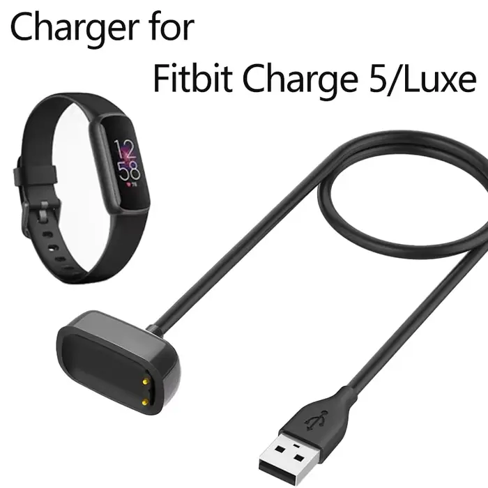 Chargeur de montre de remplacement compatible avec Fitbit Luxe USB