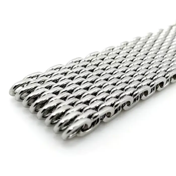Argent 18mm/20mm/22mm/24mm acier milanais requin maille Bracelet de montre