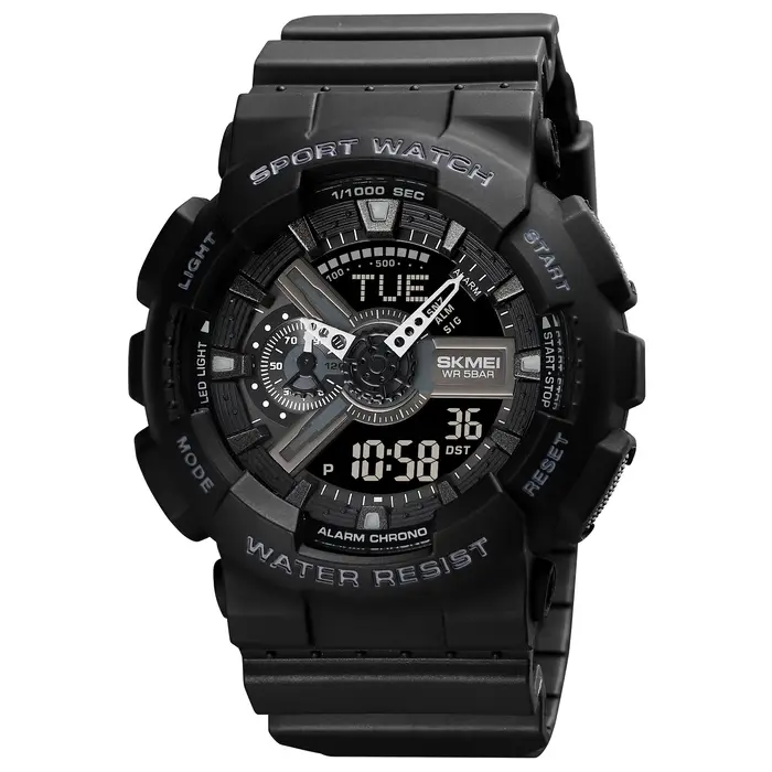 SKMEI Temps Du Monde LED Lumière Numérique Électronique Montres Pour Hommes Femmes Sport Quartz Montre Étanche