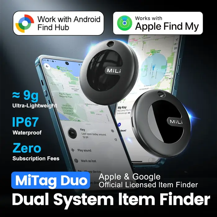 Traceur GPS Bluetooth double système MiLi MiTag