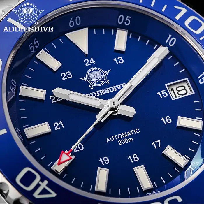 ADDIESDIVE montres mécaniques automatiques 8215 mouvement AD2504 20Bar étanche BGW9 montre en verre saphir Super lumineux pour hommes