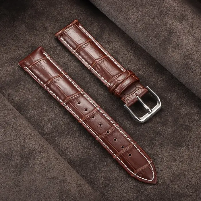 Bracelet de montre en cuir véritable pour Seiko 