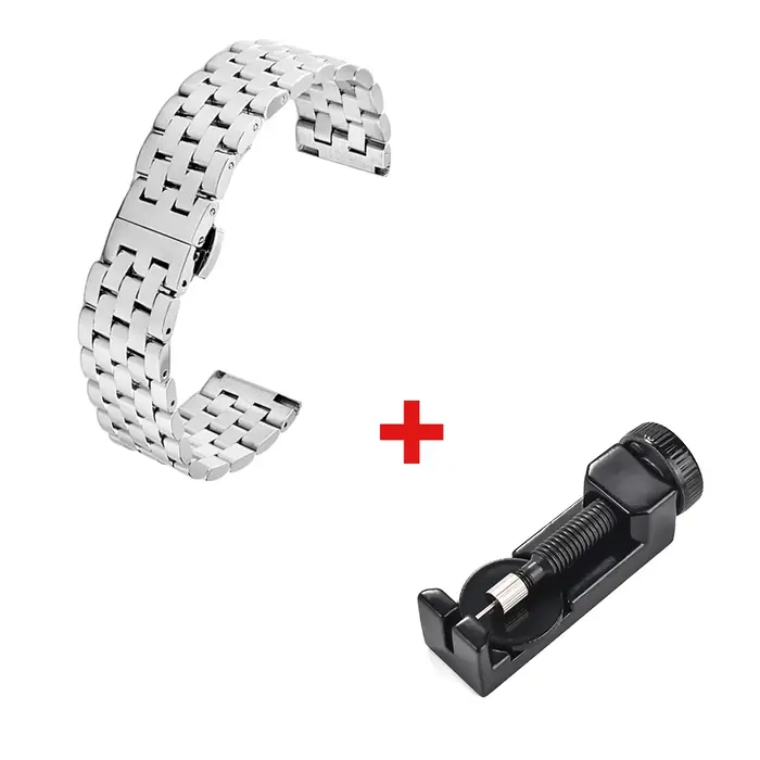 Bracelet de montre plat Jubilee en acier inoxydable 18mm 19mm 20mm 21mm 22mm