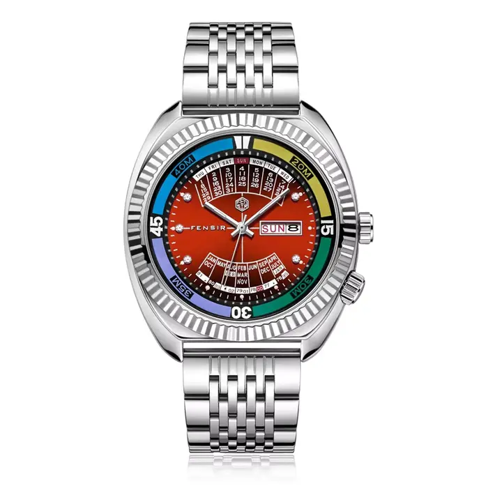 Montre pour homme de style européen et américain Haiba Double Lion, haut de gamme, avec double calen