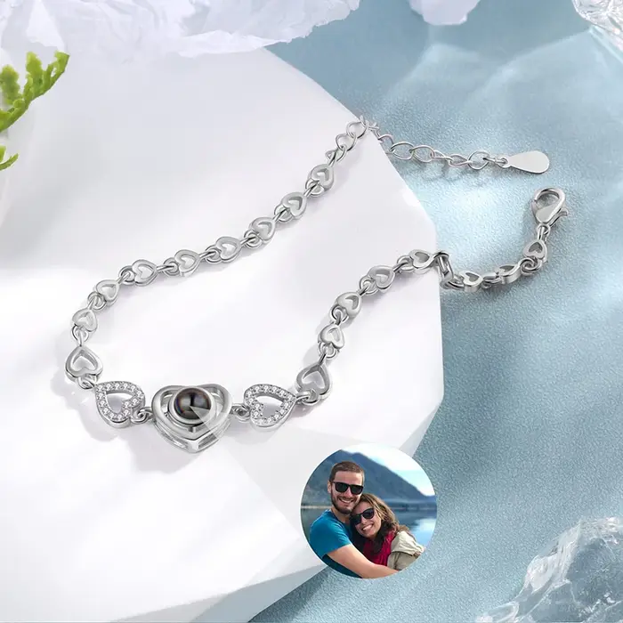 Bracelets personnalisés avec image intérieure