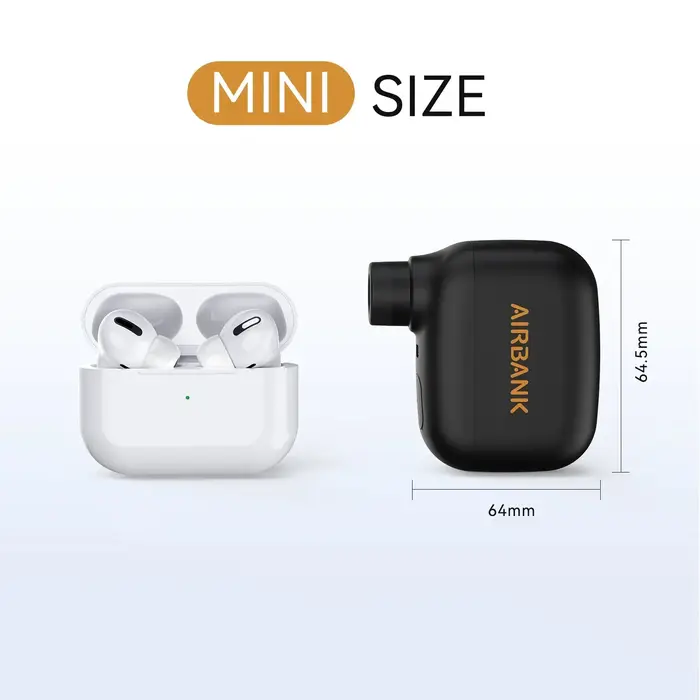 AIRBANK Mini pompe à vélo Portable gonfleur d'air Rechargeable 100PSI type-c accessoires de vélo pou