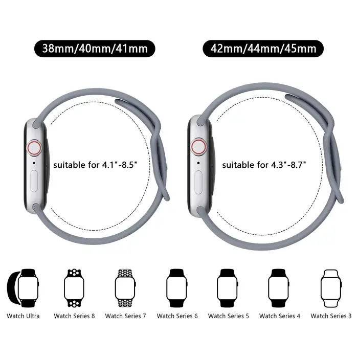 Boîtier PC + bracelet en Silicone pour Apple Watch 10 9 8 7 6 5 4 Ultra 49mm