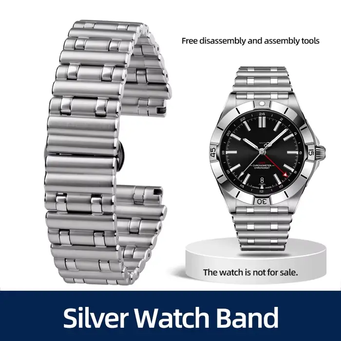 Chaîne de montre en acier pour hommes, pour Breitling CHRONOMAT AB0134 PB0136 AB0136, bracelet de mo