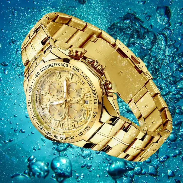 WWOOR montres pour hommes de luxe militaire Quartz acier inoxydable vieille montre étanche chronographe