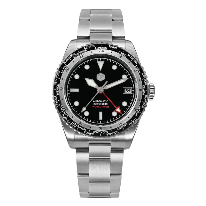 San Martin-Montre-bracelet mécanique automatique pour homme