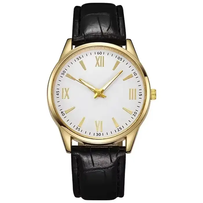 Montre de Luxe Minimaliste en Cuir Ultra Mince pour Homme