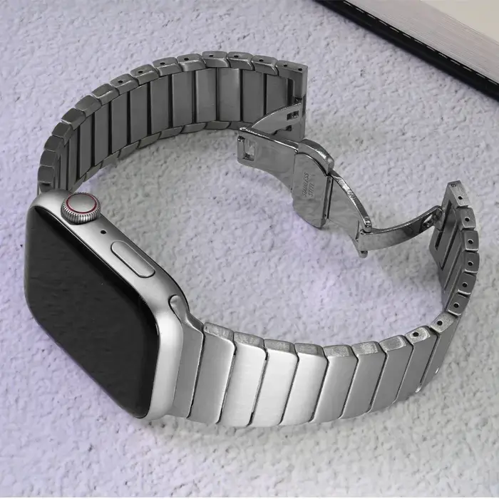 Bracelet à maillons pour Apple Watch, Bracelet en acier inoxydable, Iwatch Series 10, 9, 8, 7, 6, Se