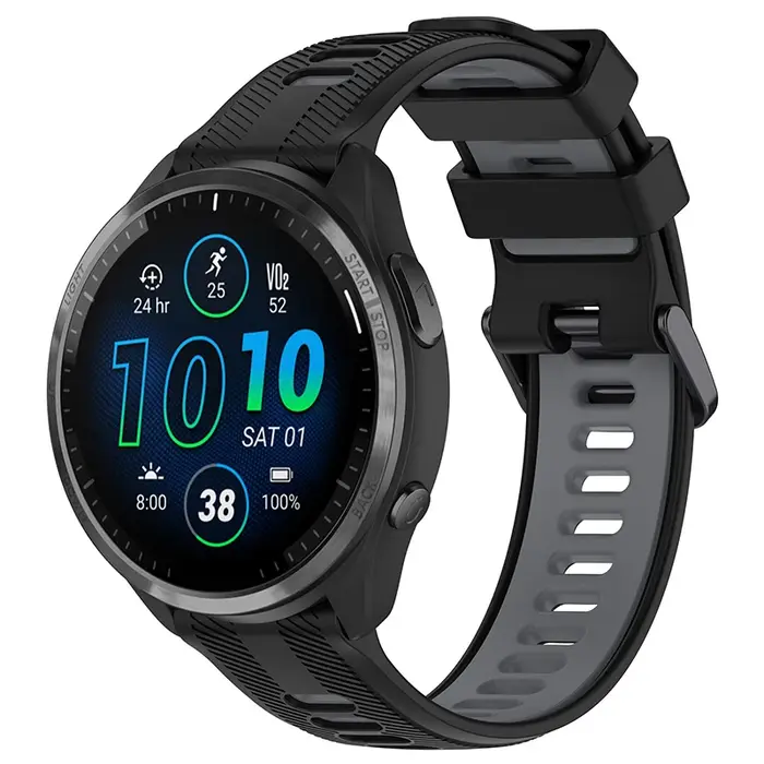 Bracelet de montre en Silicone pour course à pied, bracelet de sport étanche pour Garmin Forerunner 965 955 745