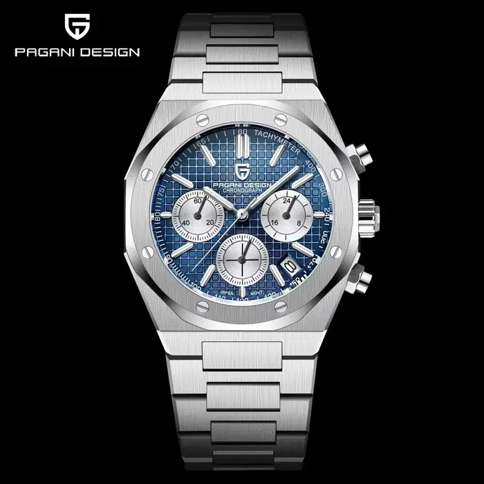 Pagani Design 2026 Nouveau Vk63 Montre Homme Tendance V2 Chronographe Quartz Luxe Saphir Acier Inoxy