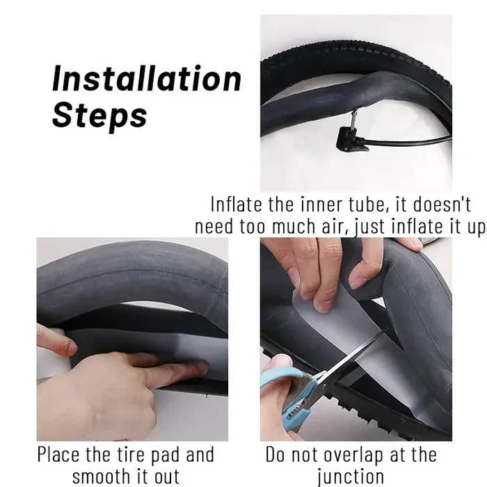 Ceinture anti-crevaison de vélo 26 "27" 29 "700C, doublure de pneu de vélo, protecteur de chambre à