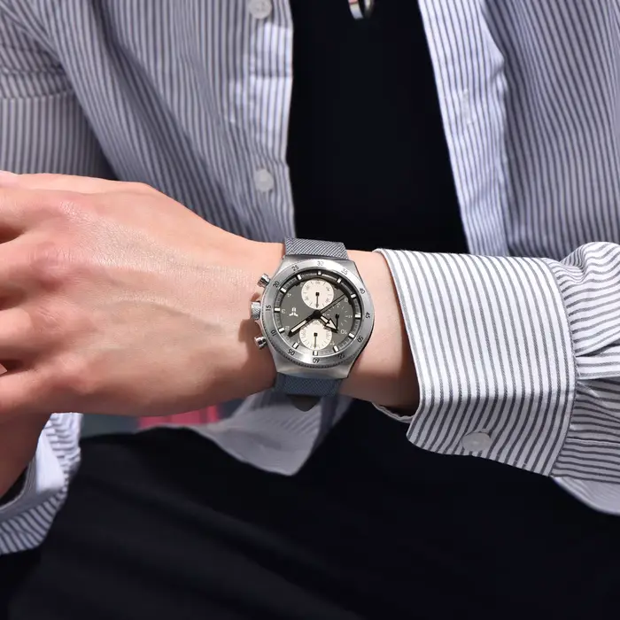 2026, nouvelle collection de montres pour hommes : montre à quartz étanche TYBERLEY pour hommes, double fuseau horaire, verre saphir, bracelet en acier inoxydable et en nylon.