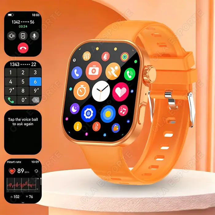 Nouvelle Montre Connectée 2026 avec Écran Tactile 2,01'', Appel Bluetooth Vocal IA, Cadran Personnal