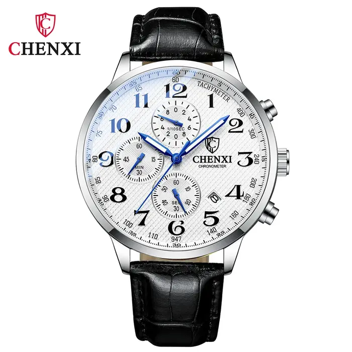 Montre chronographe à quartz étanche pour homme