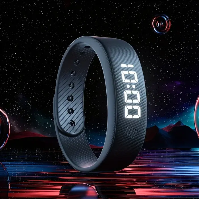 Bracelet Tracker - Polyvalent, avec alarme vibrante, podomètre, moniteur de calories, jours d'autono