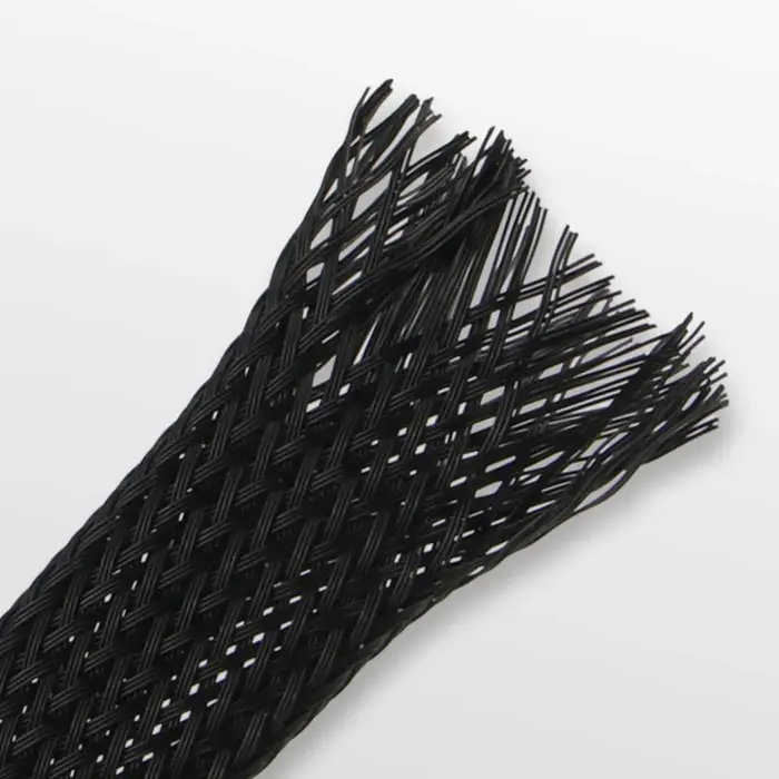 Gaine tressée extensible en l'horloge, manchon en treillis métallique flexible, noir pour TV, audio, cordons PC, protection contre les animaux domestiques, ChFuk, 3m, 9,85 pieds