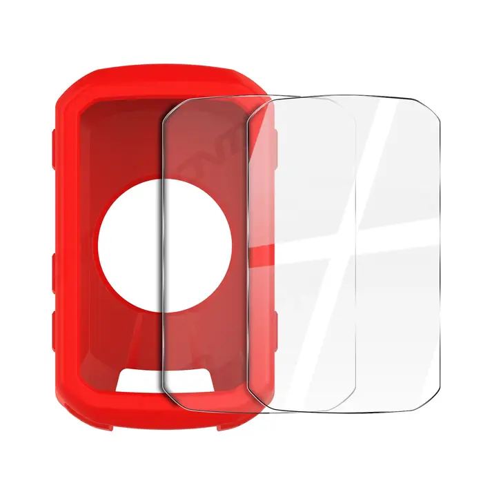 Kit 2 en 1 : coque en silicone et 2 verres trempés pour ordinateur de vélo GPS Garmin Edge 550/850, 