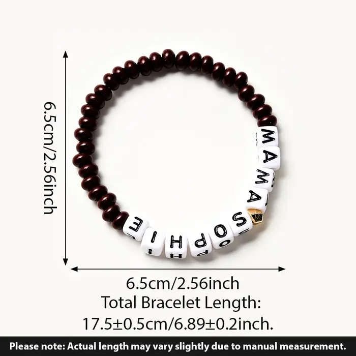 1PC Bracelet personnalisé-nom gravé personnalisé