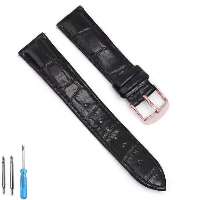 Bracelet de montre en cuir de veau pour hommes et femmes