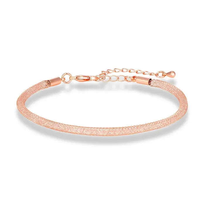 Bracelet ajustable en maille de cristal tendance pour hommes et femmes