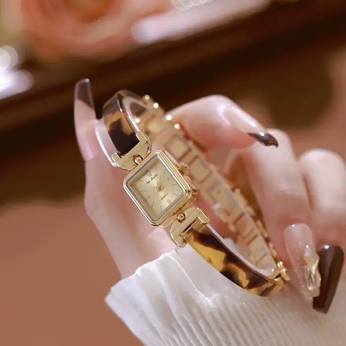 Bee Sister dames montres nouveau 2025 luxe écaille de tortue ambre montres pour femme Vintage Bracelet montre-Bracelet carré