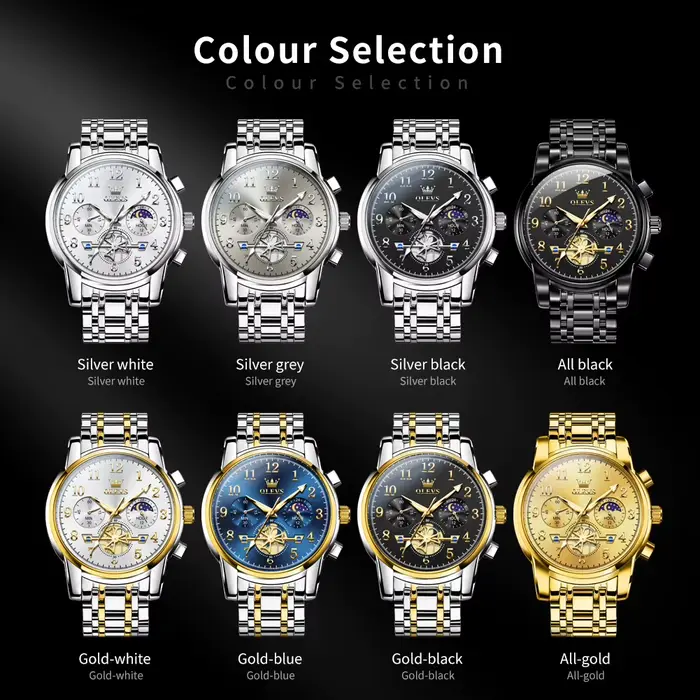 Montres-bracelets classiques de luxe OLEVS 2900 pour hommes