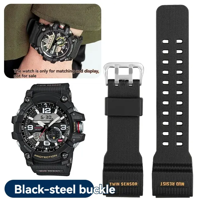 Bracelet en résine pour Casio G-SHOCK GG-1000/GWG-100/GSG-100 Mudmaster, bracelet de montre antichoc