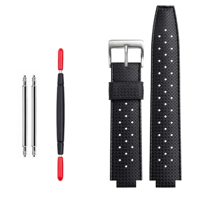 Bracelet de montre en silicone souple pour homme, bracelet de montre en caoutchouc étanche, accessoi