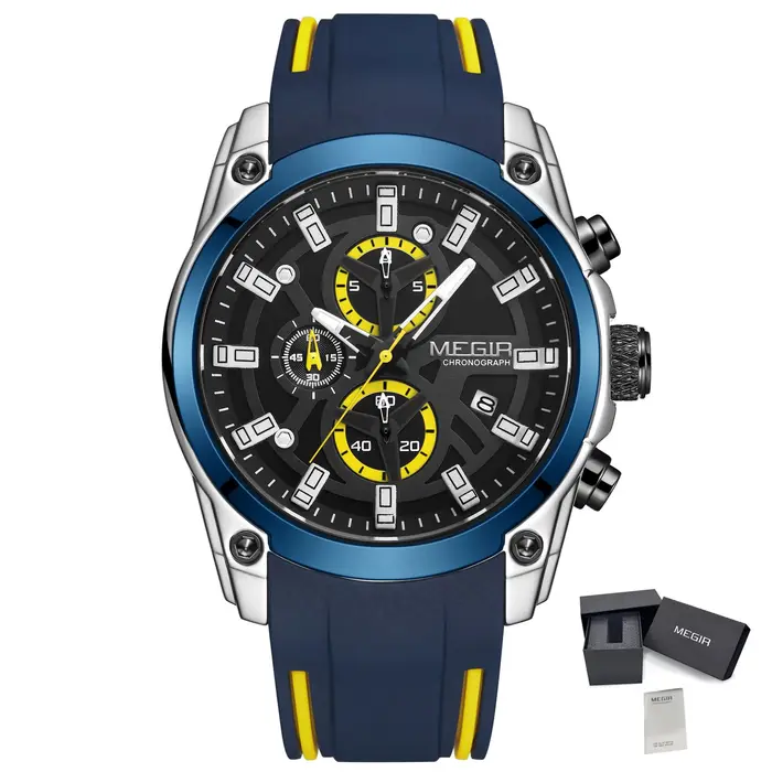 MEGIR montres pour hommes Top marque de luxe Sport militaire montre-bracelet chronographe lumineux D
