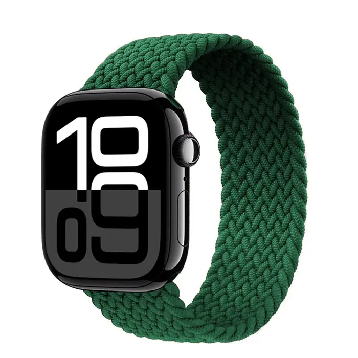 Bracelet tressé Black Unity pour Apple Watch 44mm 45mm 40mm 41mm 46mm