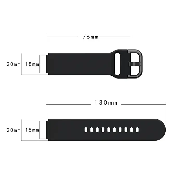 Bracelet en Silicone 18mm boucle colorée pour Huawei montre Gt4 41mm